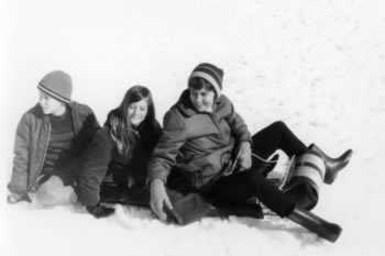 Tobogganing with Kathy and Jim, Big Hill (near Military Road), Washington, D.C.